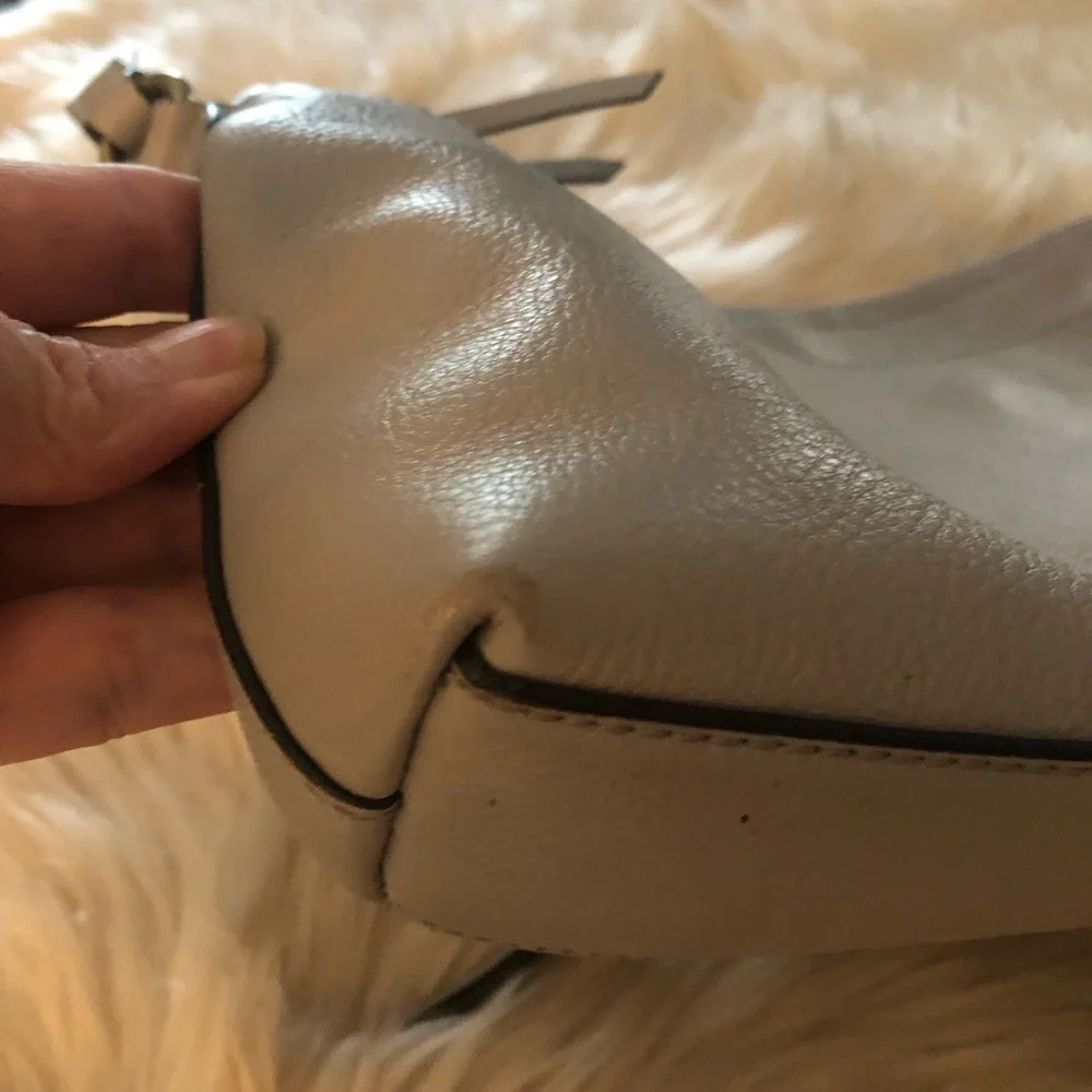 Cole Haan gray leather crossbody handbag purse
